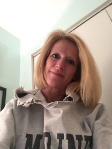 Susan with marine sweatshirt
